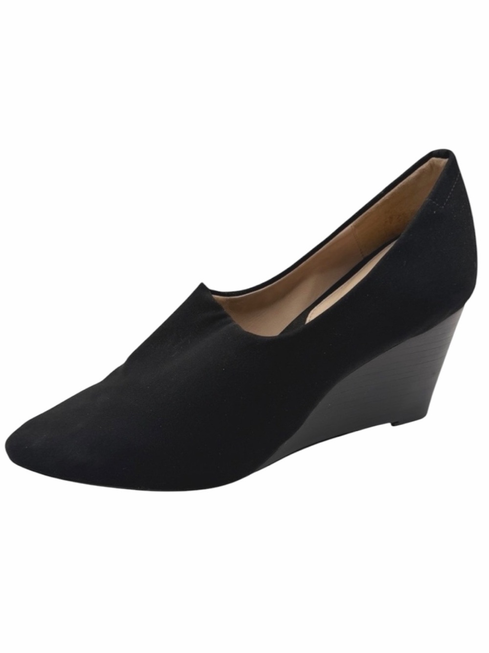 Taryn‎ Rose Yvonne Wedge Shoes Women 11 Black Stretch Scuba High Vamp Designer